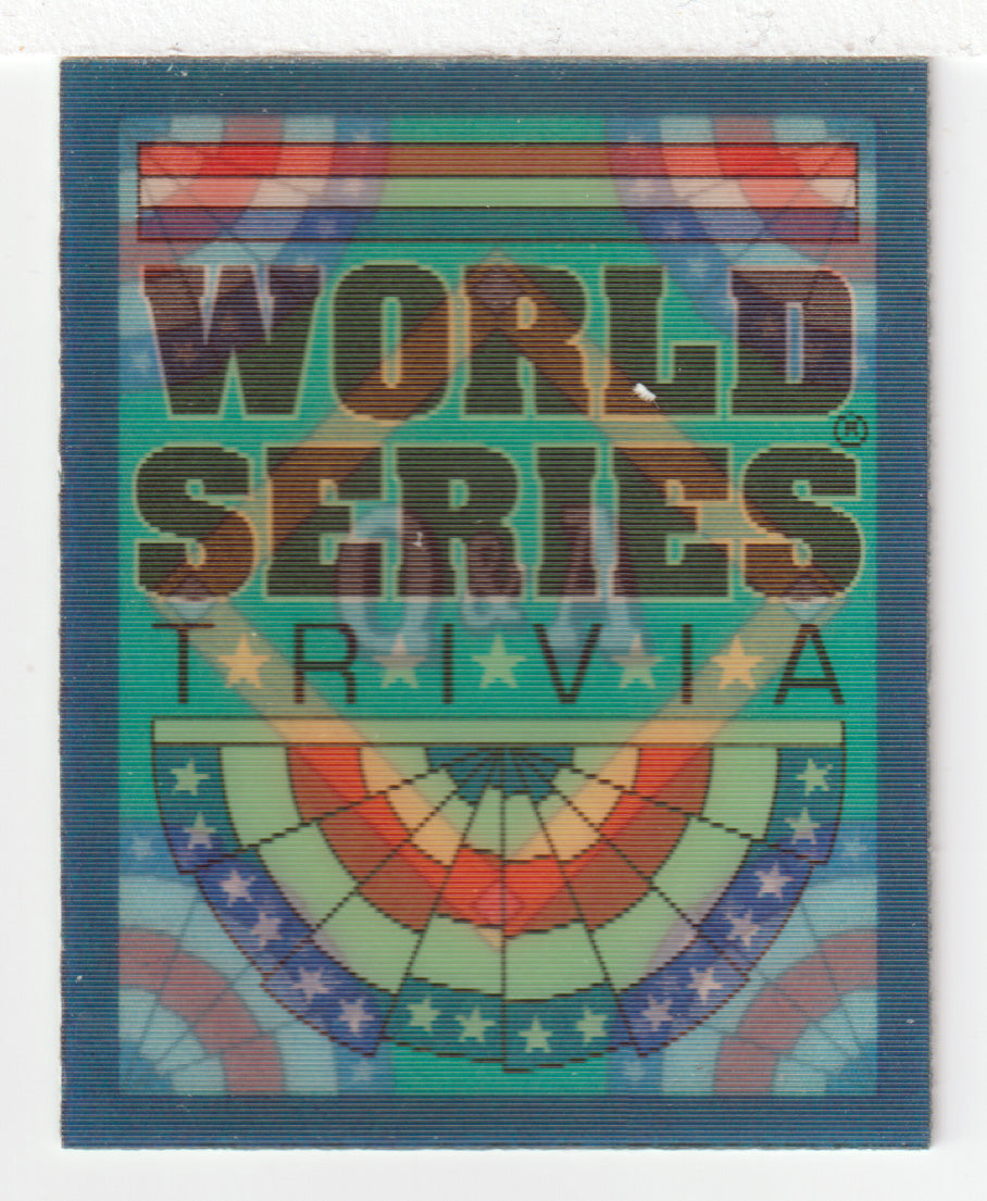 Q&A Card # 12 World Series (MLB Baseball Card) 1991 Score Magic Motion # 68 Mint