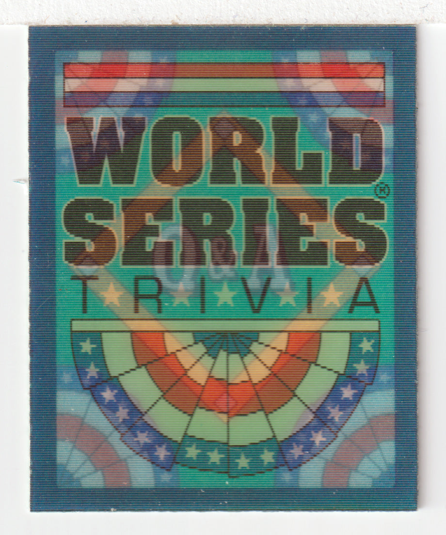 Q&A Card # 13 World Series (MLB Baseball Card) 1991 Score Magic Motion # 69 Mint