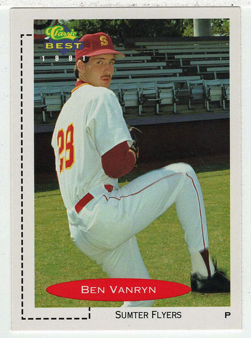 Ben Van Ryn - Sumter Flyers (MLB - Minor League Baseball Card) 1991 Classic Best # 31 Mint