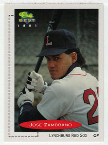 Jose Zambrano - Lynchburg Red Sox (MLB - Minor League Baseball Card) 1991 Classic Best # 34 Mint