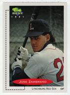 Jose Zambrano - Lynchburg Red Sox (MLB - Minor League Baseball Card) 1991 Classic Best # 34 Mint