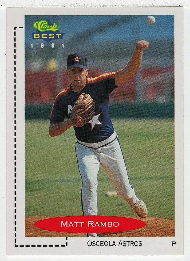 Matt Rambo - Osceola Astros (MLB - Minor League Baseball Card) 1991 Classic Best # 53 Mint