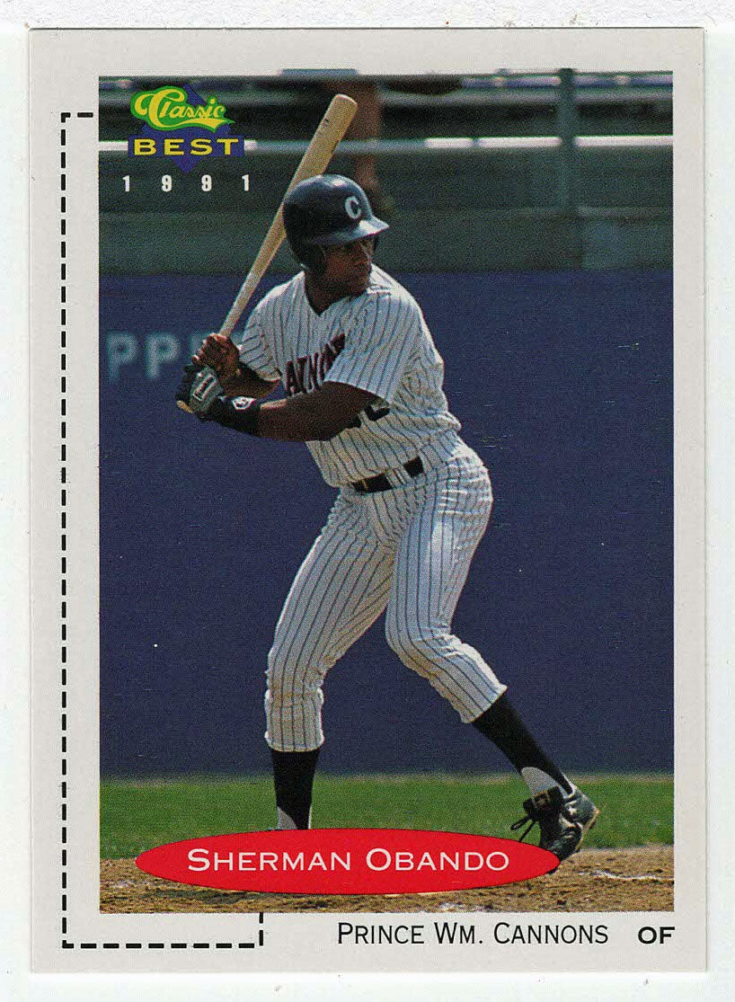 Sherman Obando - Prince William Cannons (MLB - Minor League Baseball Card) 1991 Classic Best # 116 Mint