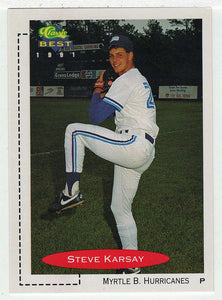 Steve Karsay - Myrtle Beach Hurricanes (MLB - Minor League Baseball Card) 1991 Classic Best # 119 Mint