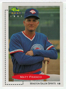 Matt Franco - Winston-Salem Spirits (MLB - Minor League Baseball Card) 1991 Classic Best # 134 Mint