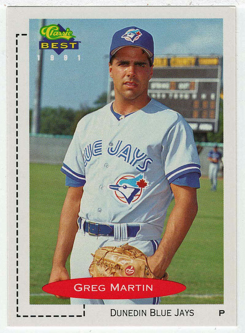 Gregg Martin - Dunedin Blue Jays (MLB - Minor League Baseball Card) 1991 Classic Best # 193 Mint