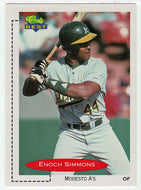 Enoch Simmons - Modesto A's (MLB - Minor League Baseball Card) 1991 Classic Best # 256 Mint