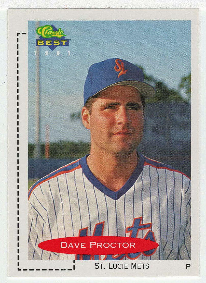 Dave Proctor - St. Lucie Mets (MLB - Minor League Baseball Card) 1991 Classic Best # 257 Mint