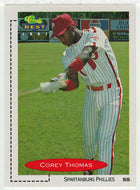 Corey Thomas - Spartanburg Phillies (MLB - Minor League Baseball Card) 1991 Classic Best # 281 Mint
