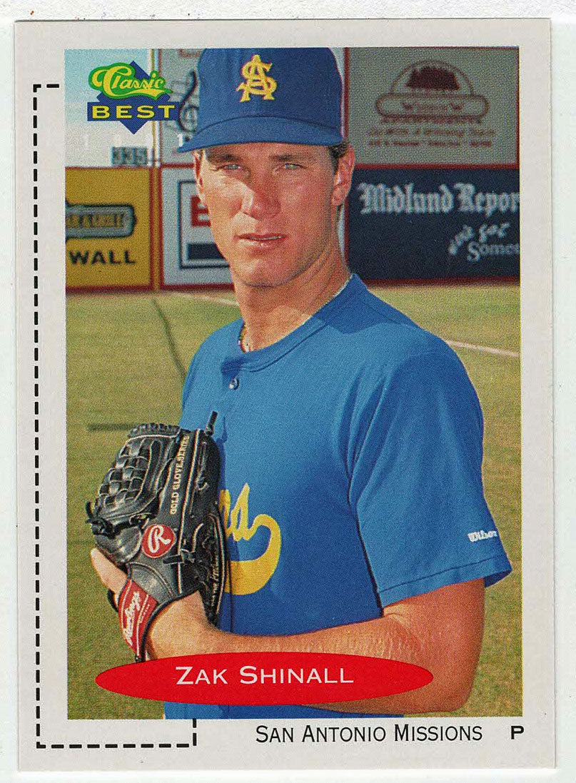 Zak Shinall - San Antonio Missions (MLB - Minor League Baseball Card) 1991 Classic Best # 384 Mint