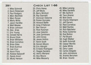 Checklist # 1 (MLB - Minor League Baseball Card) 1991 Classic Best # 391 Mint
