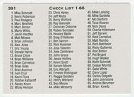 Checklist # 1 (MLB - Minor League Baseball Card) 1991 Classic Best # 391 Mint