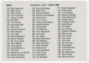 Checklist # 3 (MLB - Minor League Baseball Card) 1991 Classic Best # 393 Mint