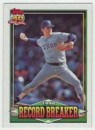 Nolan Ryan - Texas Rangers - Record Breaker (MLB Baseball Card) 1991 Topps # 6 Mint