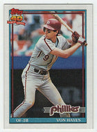 Von Hayes - Philadelphia Phillies (MLB Baseball Card) 1991 Topps # 15 Mint