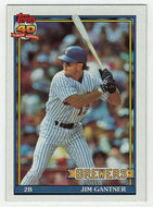 Jim Gantner - Milwaukee Brewers (MLB Baseball Card) 1991 Topps # 23 Mint