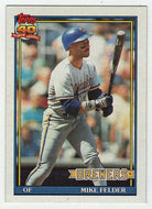 Mike Felder - Milwaukee Brewers (MLB Baseball Card) 1991 Topps # 44 Mint