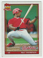 Milt Thompson - St. Louis Cardinals (MLB Baseball Card) 1991 Topps # 63 Mint