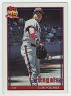 Luis Polonia - California Angels (MLB Baseball Card) 1991 Topps # 107 Mint
