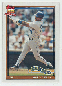 Greg Briley - Seattle Mariners (MLB Baseball Card) 1991 Topps # 133 Mint