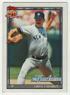 Greg Cadaret - New York Yankees (MLB Baseball Card) 1991 Topps # 187 Mint
