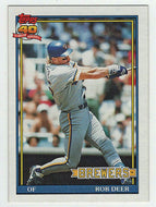 Rob Deer - Milwaukee Brewers (MLB Baseball Card) 1991 Topps # 192 Mint