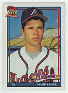 Mark Lemke - Atlanta Braves (MLB Baseball Card) 1991 Topps # 251 Mint