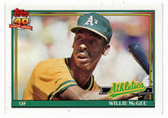Willie McGee - Oakland Athletics (MLB Baseball Card) 1991 Topps # 380 Mint