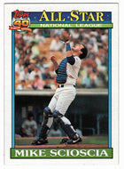 Mike Scioscia - Los Angeles Dodgers - All-Star (MLB Baseball Card) 1991 Topps # 404 Mint