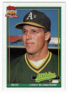 Lance Blankenship - Oakland Athletics (MLB Baseball Card) 1991 Topps # 411 Mint