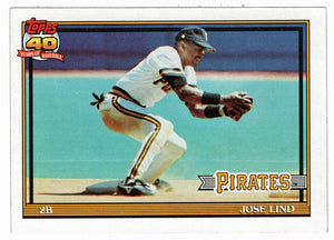 Jose Lind - Pittsburgh Pirates (MLB Baseball Card) 1991 Topps # 537 Mint