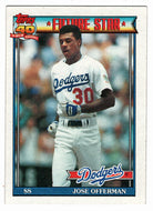 Jose Offerman - Los Angeles Dodgers - Future Star (MLB Baseball Card) 1991 Topps # 587 Mint
