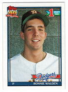 Ronnie Walden RC - Los Angeles Dodgers (MLB Baseball Card) 1991 Topps # 596 Mint