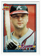 Greg Olson - Atlanta Braves (MLB Baseball Card) 1991 Topps # 673 Mint