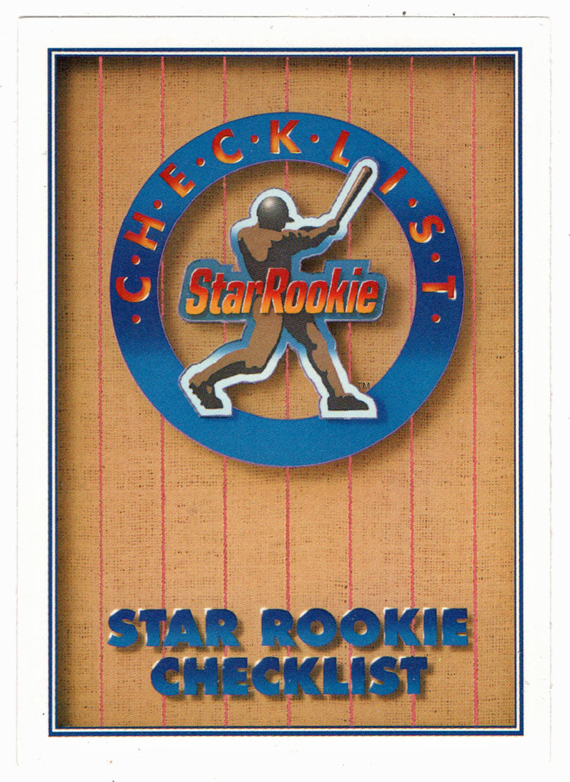 Star Rookie Checklist (MLB Baseball Card) 1991 Upper Deck # 1 Mint