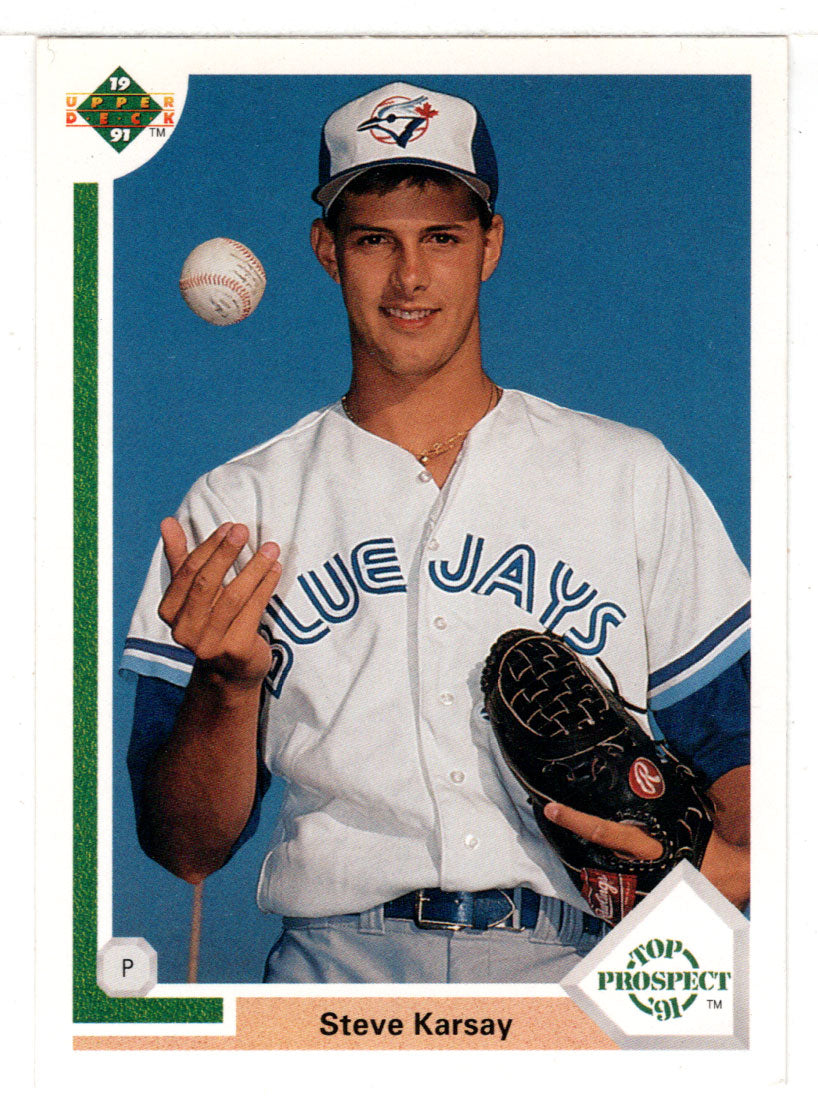 Steve Karsay RC - Toronto Blue Jays - Top Prospect (MLB Baseball Card) 1991 Upper Deck # 54 Mint