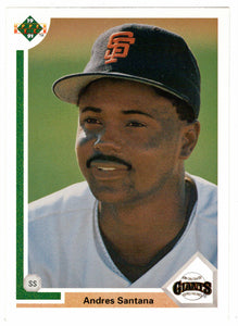 Andres Santana - San Francisco Giants (MLB Baseball Card) 1991 Upper Deck # 87 Mint