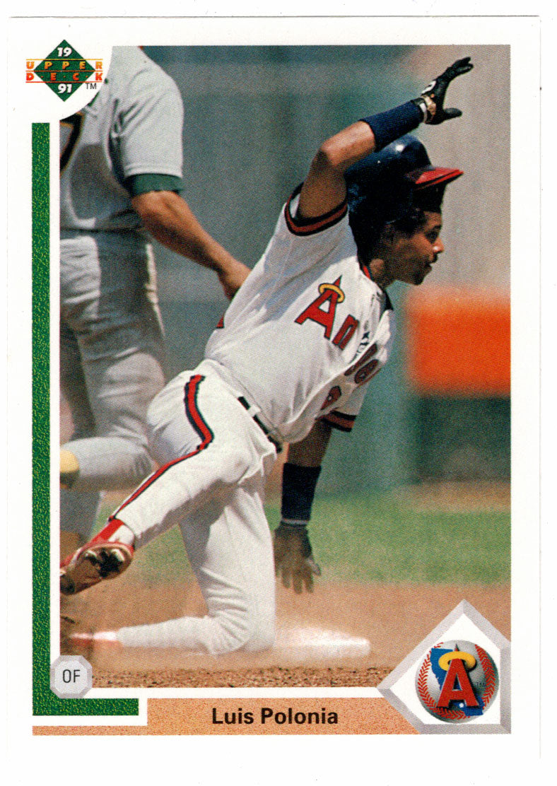 Luis Polonia - California Angels (MLB Baseball Card) 1991 Upper Deck # 187 Mint