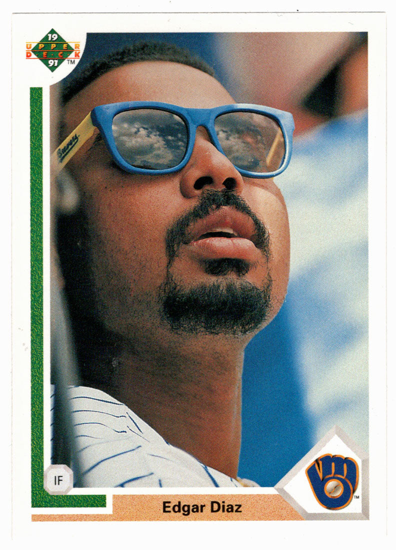 Edgar Diaz - Milwaukee Brewers (MLB Baseball Card) 1991 Upper Deck # 286 Mint