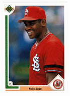 Felix Jose - St. Louis Cardinals (MLB Baseball Card) 1991 Upper Deck # 387 Mint