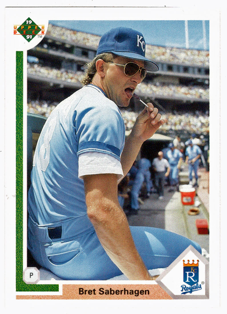 Bret Saberhagen - Kansas City Royals (MLB Baseball Card) 1991 Upper Deck # 435 Mint