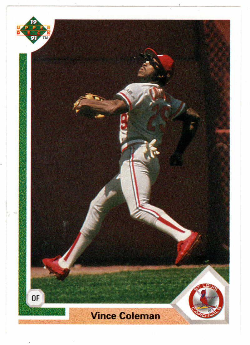 Vince Coleman - St. Louis Cardinals (MLB Baseball Card) 1991 Upper Deck # 461 Mint