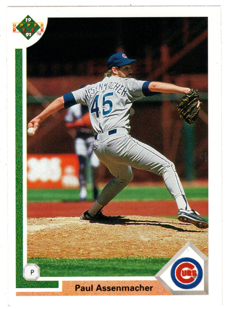 Paul Assenmacher - Chicago Cubs (MLB Baseball Card) 1991 Upper Deck # 491 Mint