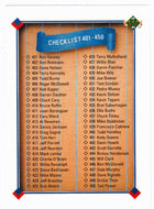 Checklist # 5 (# 401 - # 500) (MLB Baseball Card) 1991 Upper Deck # 500 Mint