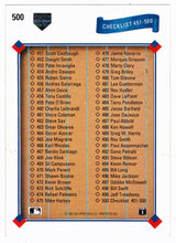 Load image into Gallery viewer, Checklist # 5 (# 401 - # 500) (MLB Baseball Card) 1991 Upper Deck # 500 Mint
