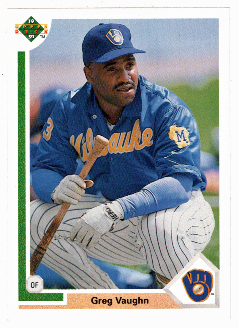 Greg Vaughn - Milwaukee Brewers (MLB Baseball Card) 1991 Upper Deck # 526 Mint