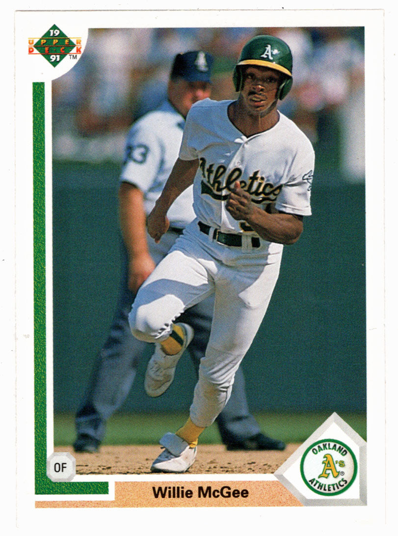 Willie McGee - Oakland Athletics (MLB Baseball Card) 1991 Upper Deck # 584 Mint