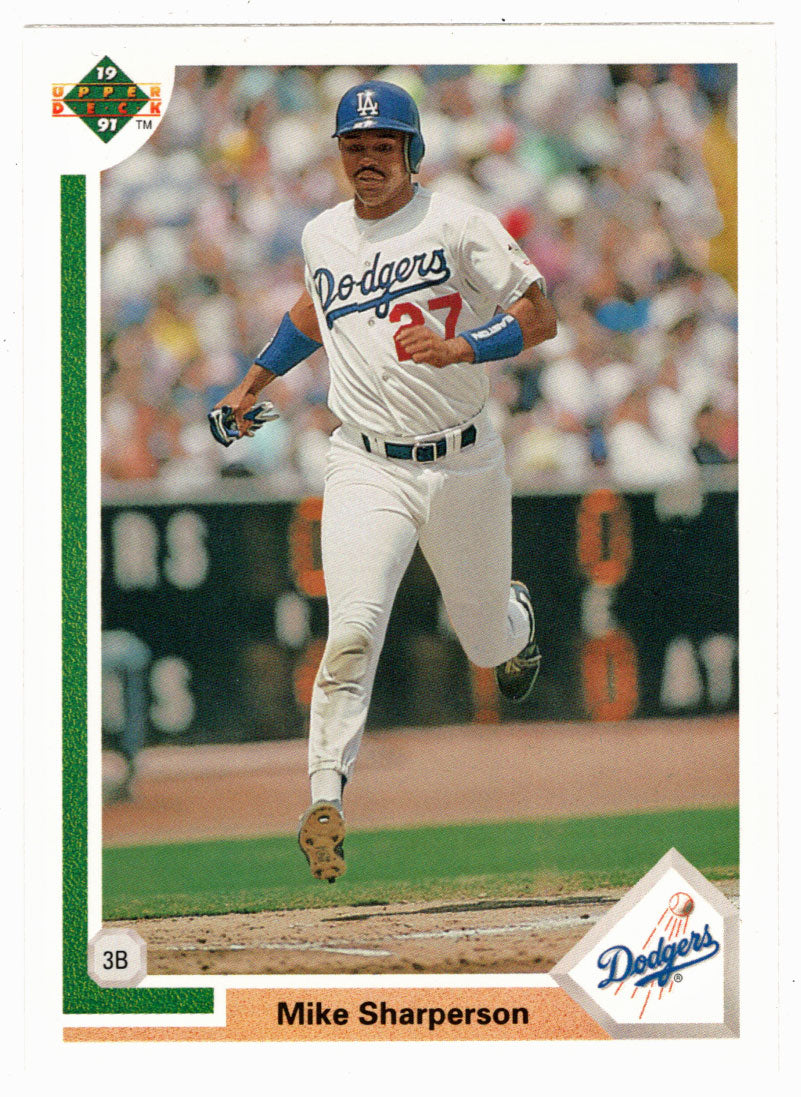 Mike Sharperson - Los Angeles Dodgers (MLB Baseball Card) 1991 Upper Deck # 598 Mint