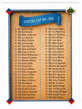 Load image into Gallery viewer, Checklist # 6 (# 501 - # 600) (MLB Baseball Card) 1991 Upper Deck # 600 Mint
