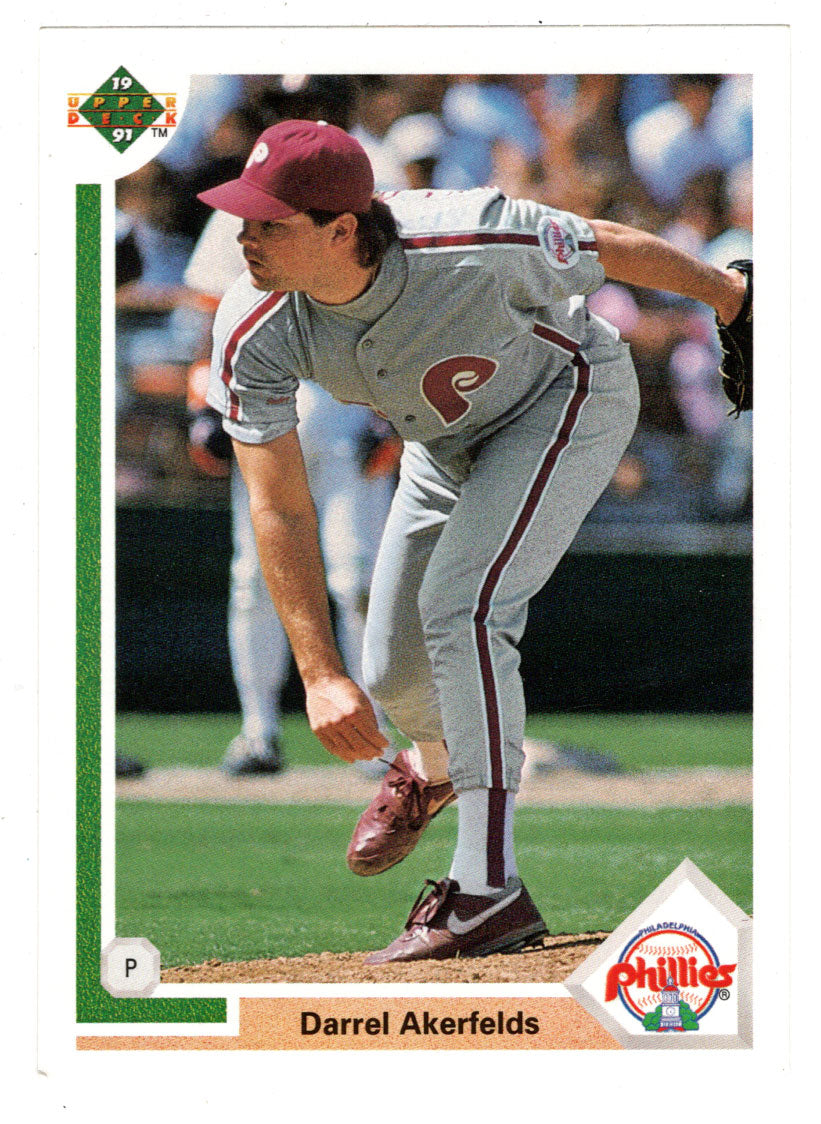 Darrel Akerfelds - Philadelphia Phillies (MLB Baseball Card) 1991 Upper Deck # 619 Mint